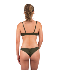 Leilani Forest Green Seamless Bralette Bikini Top 