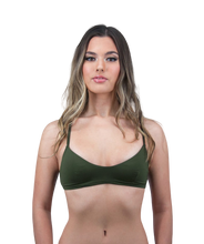 Load image into Gallery viewer, Leilani Forest Green Seamless Bralette Bikini Top 
