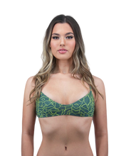Cargar imagen en el visor de la galería, Leilani Jungle Pattern Seamless Bralette Bikini Top 