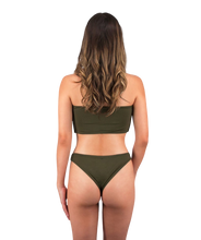 Cargar imagen en el visor de la galería, Mira High Cut Bikini Bottom in Forest Green