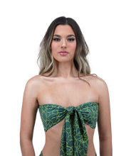 Load image into Gallery viewer, Mira Reversible Bandeau Bikini Top in Jungle Print