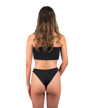 Load image into Gallery viewer, Mira High Cut Bikini Bottom in Midnight Black